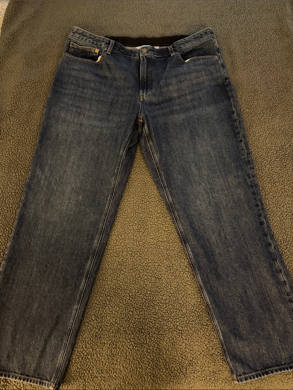 Lands' End Men's Straight-Leg Jeans in Dark Wash
